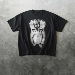 Sad Kitten Meme Standing Cat T-Shirt